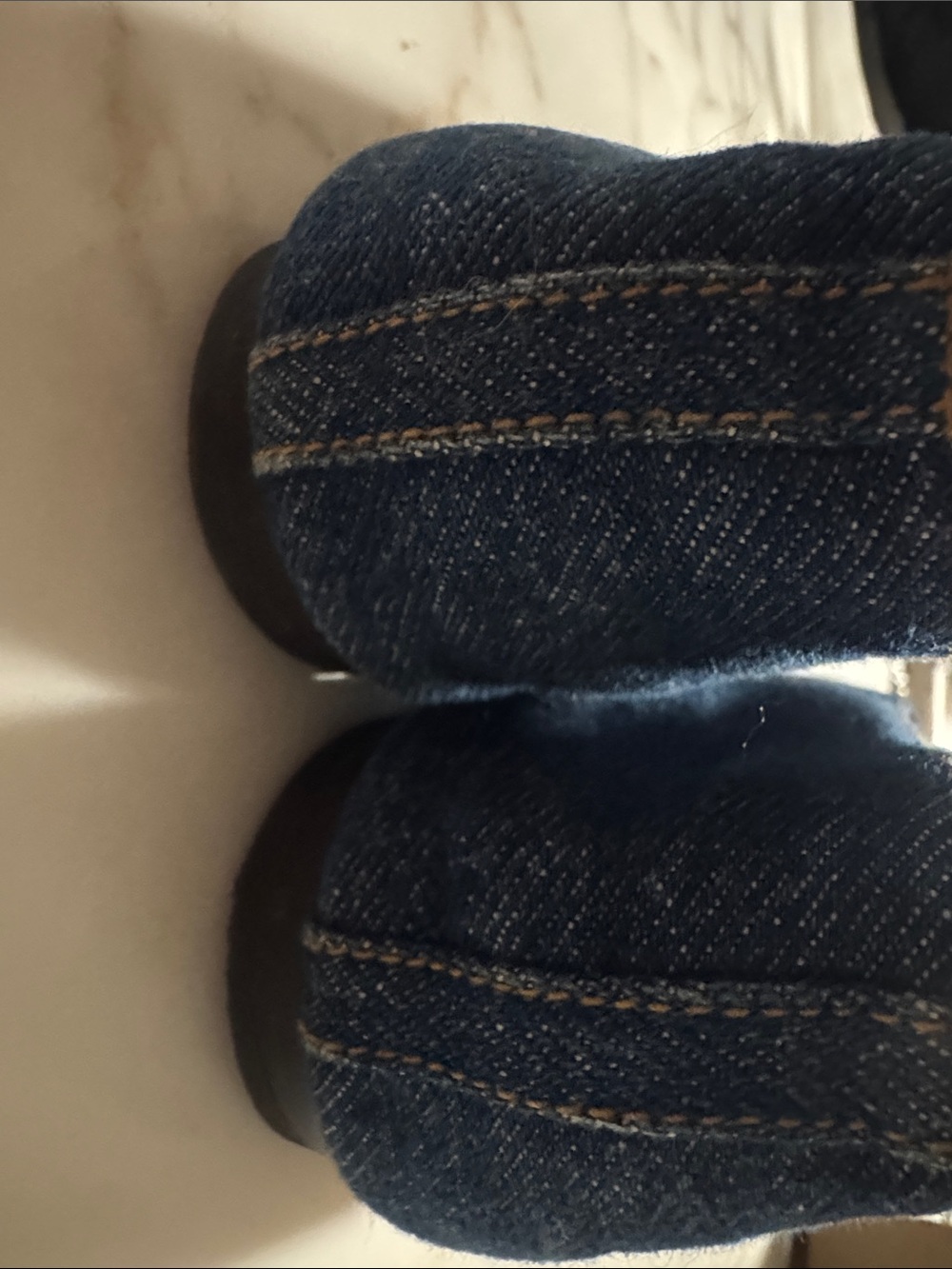 CHANEL Denim CC Logo Ballet Flats - Dark Blue - Picture 3 of 3